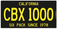 CBX1000us US License Plate CBX 1000